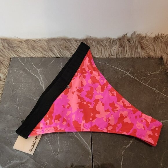 Asos Candy Pants High Waist Cut Out Bikini Bottom - Picture 3 of 7